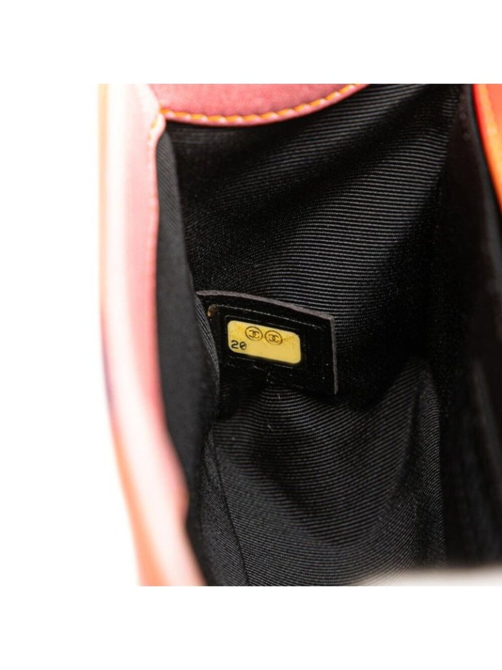 Chanel CC Logo Boy Chain Shoulder Bag Pink Multicolor Lambskin - Picture 8 of 9